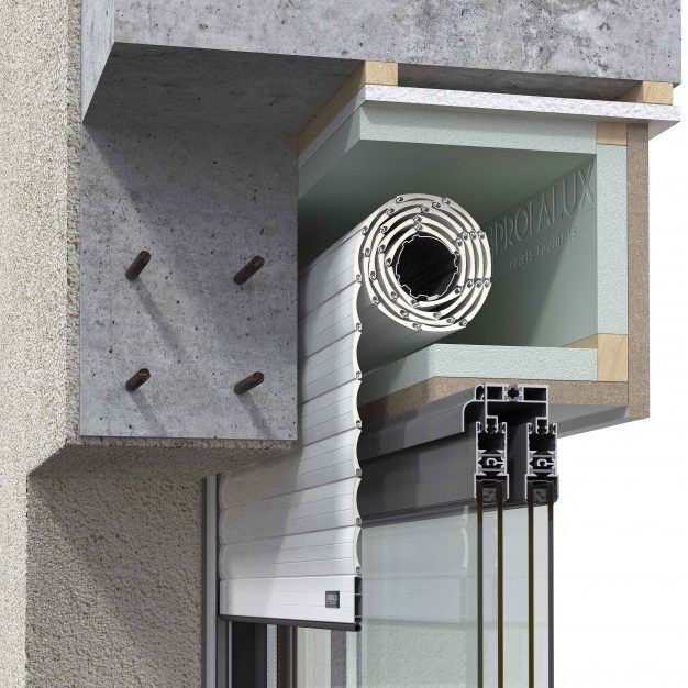détail caisson volet roulant alu traditionnel - La Boutique du Menuisier 31600 Sud Toulouse