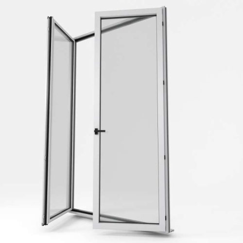 Porte-fenêtre en aluminium Anodisé Naturel modèle de La Boutique du Menuisier 31600 sud Toulouse