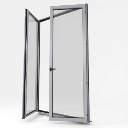 Modèle ALU Gris Signal Satiné porte-fenêtre de la Boutique du Menuisier 31600 sud Toulouse