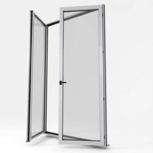 Porte-fenêtre en aluminium Gris Galet 2525 modèle de La Boutique du Menuisier 31600 sud Toulouse