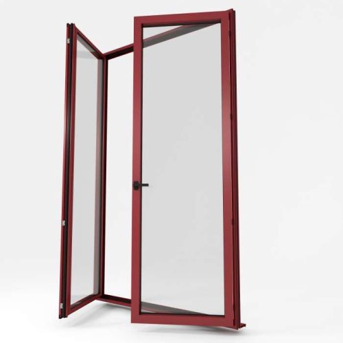 modèle porte-fenêtre aluminium 3004 Rouge Pourpre Satiné