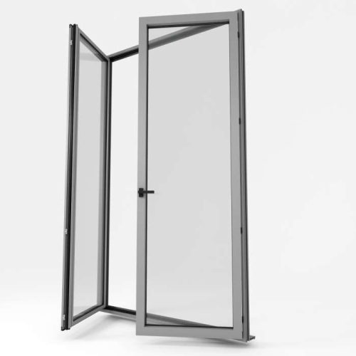 porte-fenêtre 2 battants Modèle ALU Blanc Satiné - Boutique du Menuisier 31600 sud Toulouse