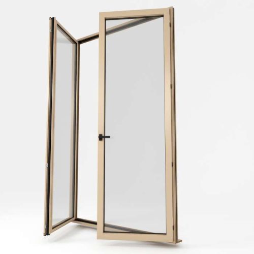 porte-fenêtre 2 vantaux Modèle ALU Ivoire Clair Satiné chez La Boutique du Menuisier 31600 sud Toulouse