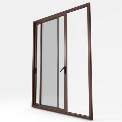 porte-fenêtre coulissante aluminium modèle 1247 Brun Bronze Satiné - Boutique du Menuisier 31600 sud Toulouse