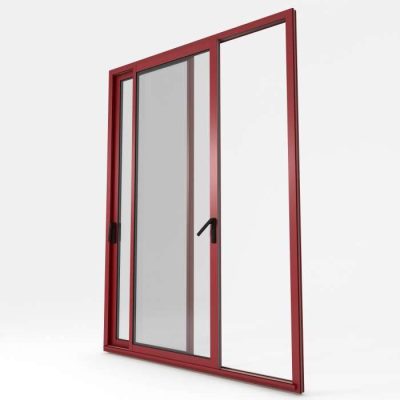 porte-fenetre coulissante aluminium modele 3004 Rouge Pourpre Satine_Boutique du Menuisier 31600 sud Toulouse