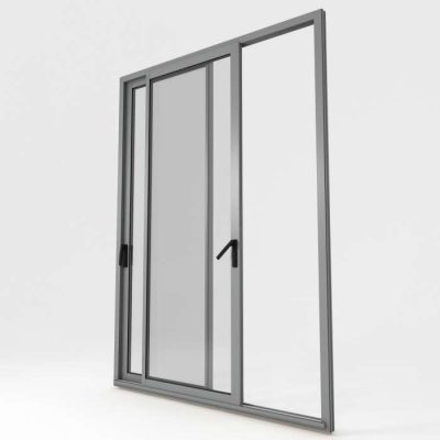 porte-fenetre coulissante aluminium modele 7037 Gris Poussiere Satine_Boutique du Menuisier 31600 sud Toulouse