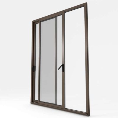 porte-fenetre coulissante aluminium modele 8014 Brun Sepia Satine_Boutique du Menuisier 31600 sud Toulouse