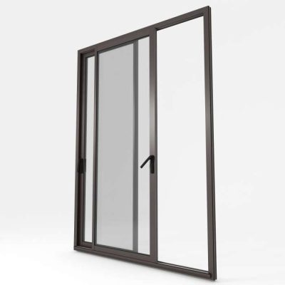 porte-fenetre coulissante aluminium modele 8019 Brun Gris Fine Texture_Boutique du Menuisier 31600 sud Toulouse