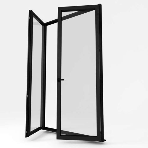 porte-fenêtre à battants en aluminium modèle Noir Profond fine texture, de la Boutique du Menuisier 31600 Toulouse