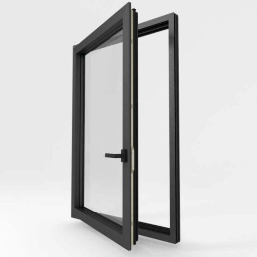Fenêtre ALU modèle Noir Profond aspect fine texture - Boutique du Menuisier 31600 sud Toulouse