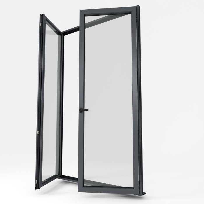porte-fenêtre 2 battants Modèle ALU Gris Anthracite Fine Texture - Boutique du Menuisier 31600 sud Toulouse