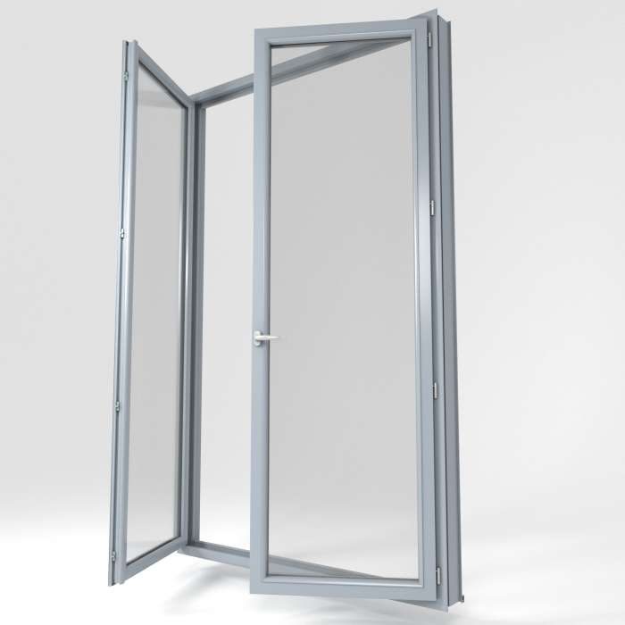 Porte-fenêtre en PVC modèle 7001 gris titanium mat de La Boutique du Menuisier 31600