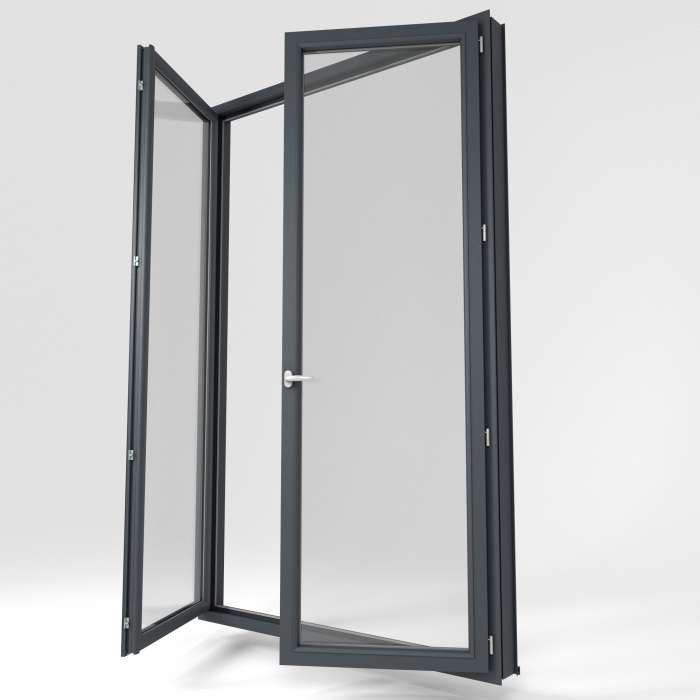 Porte-fenêtre en PVC modèle 7012 Gris Basalte mat de La Boutique du Menuisier 31600