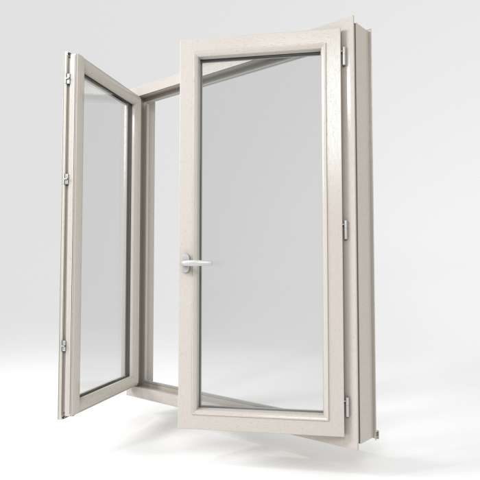 Porte fenêtre en PVC modèle 7044 Gris Soie, produit de La Boutique du Menuisier de Muret