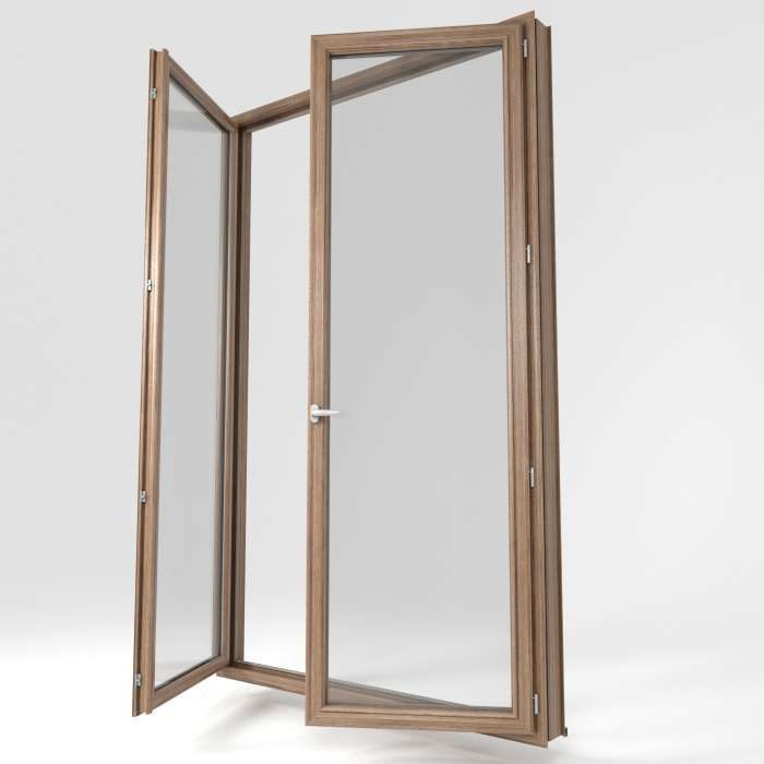 Porte-fenêtre en PVC teinte Chêne ancien produit de La Boutique du Menuisier 31600